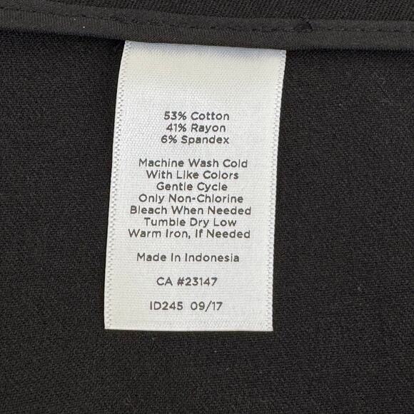 Talbots Pants Women's 10p Pet Black Chatham Ankle Side Zip Taper Leg Split Hem - Picture 5 of 11